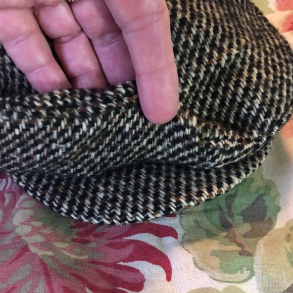 Vintage NYC Cabbie Newsboy Cap Hat Genuine Wool SNAPBRIM Tweed Satin Gadsby NEW - Picture 4 of 17